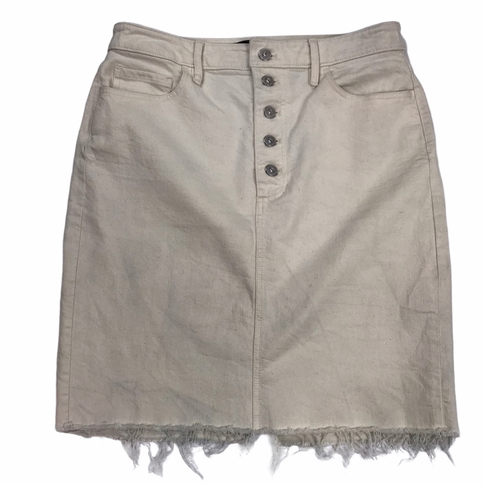 Banana Republic White Denim Skirt